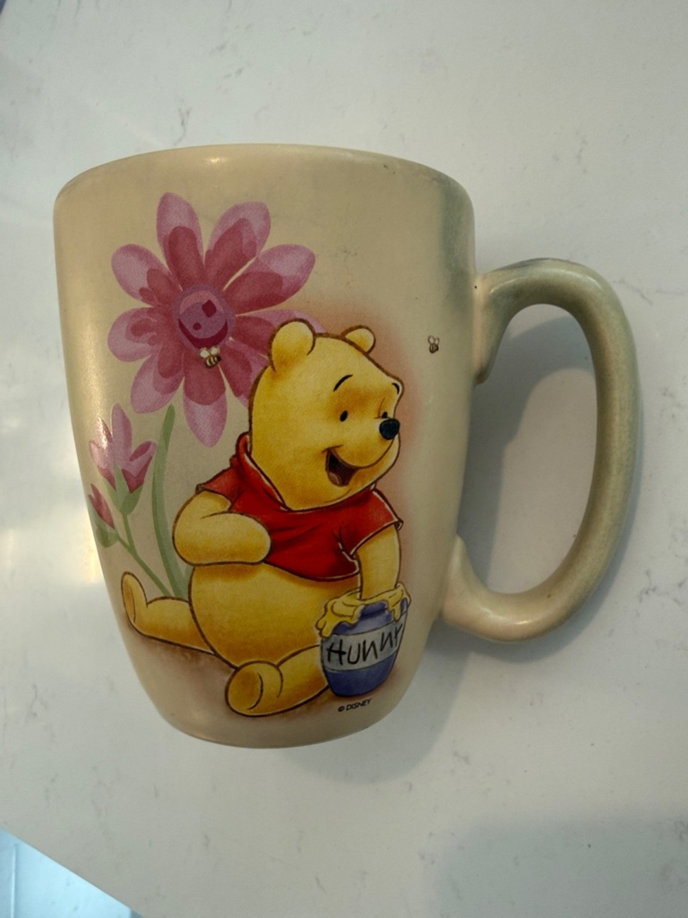 Vintage Pooh Honey Yellow Disney Oversized Ceramic Coffee Mug 20 oz